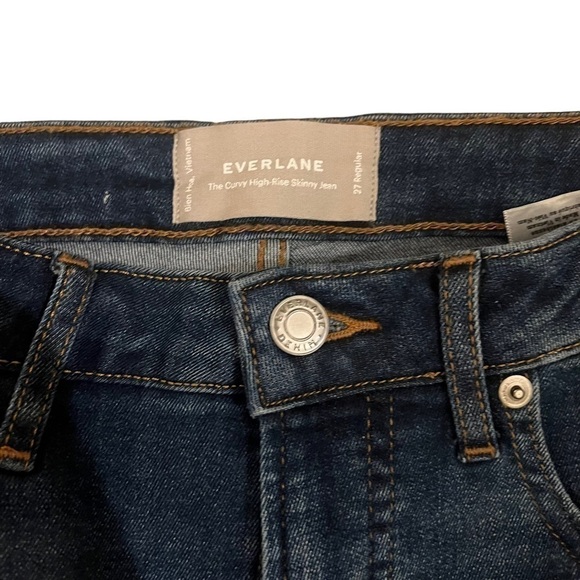 Everlane Curvy High Rise Jeans Dark Wash Size 27 Excellent Condition - Picture 5 of 10